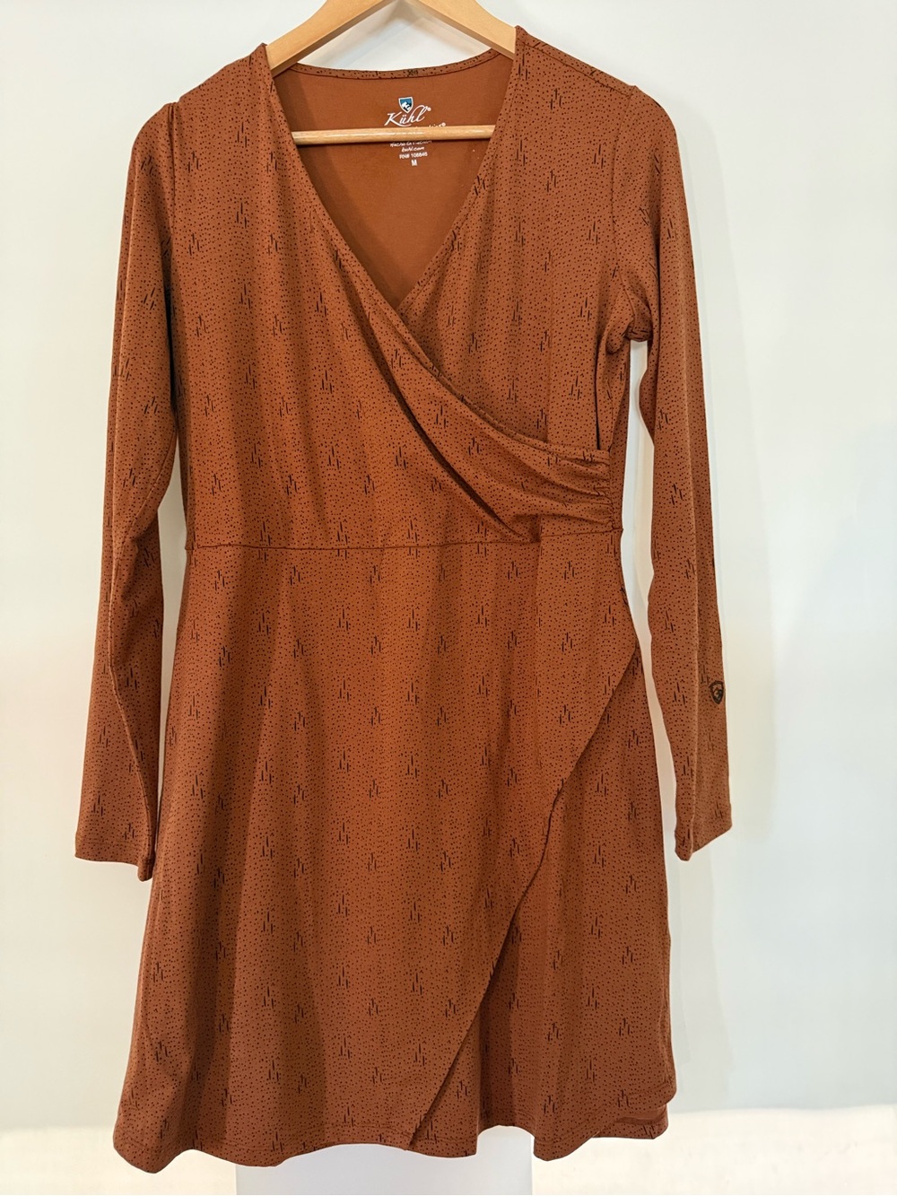 Kuhl Anya Long Sleeve Short Dress in Copper Color, size Medium